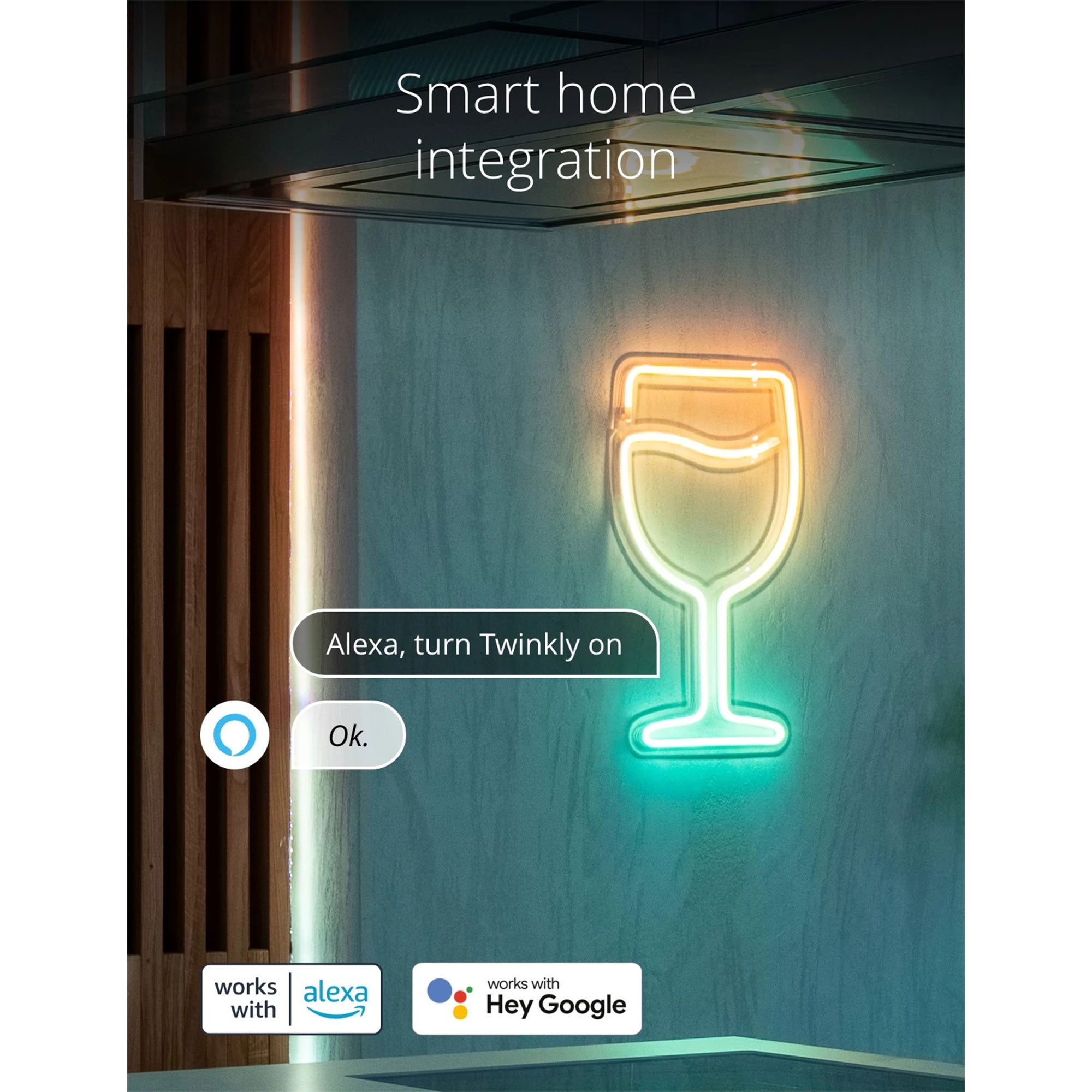 Twinkly Flex App-Controlled Flexible Light Tube RGB 16 Mil Colors 6.5' (2 Pack)