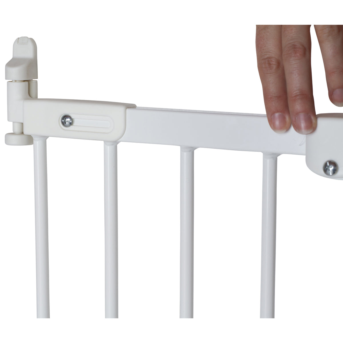 BabyDan FlexiFit Metal Adjustable 42 Inch Wall Mounted Baby Safety Gate, White - VMInnovations