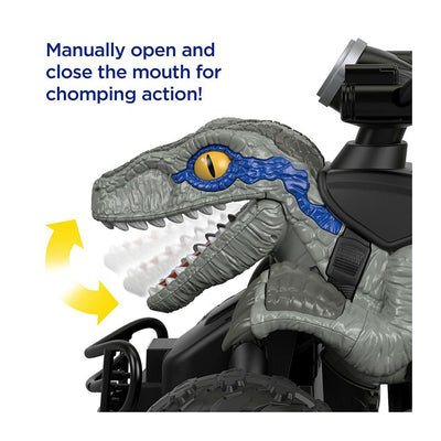 Power Wheels Jurassic World Blue Raptor Dino ATV Ride-On + Replacement Battery - VMInnovations