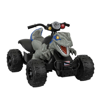 Power Wheels Jurassic World Blue Raptor Ride-On + Replacement Battery (2 pack)