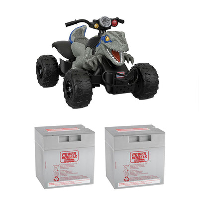 Power Wheels Jurassic World Blue Raptor Ride-On + Replacement Battery (2 pack) - VMInnovations