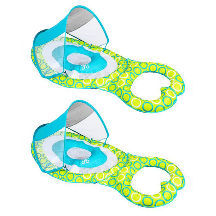 Swimways Mommy and Me Baby 9 to 24 Months Spring Float w/ Canopy & Bed (2 Pack)