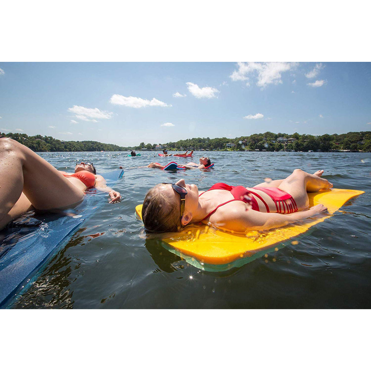 Floatation iQ Floating Oasis 72" Water Lake Pool Foam Float Lounger (Damaged)