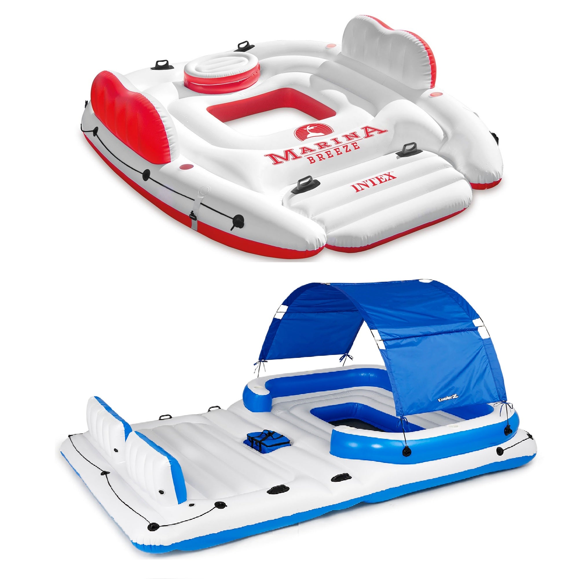 Intex Inflatable Marina Breeze Island Float & Bestway Tropical Breeze Float