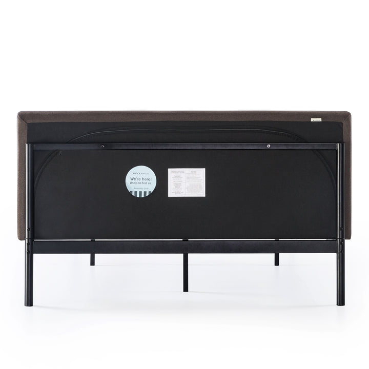 Mellow BREE Metal Platform Bed Frame with Curved Upholstered Backboard(Open Box)