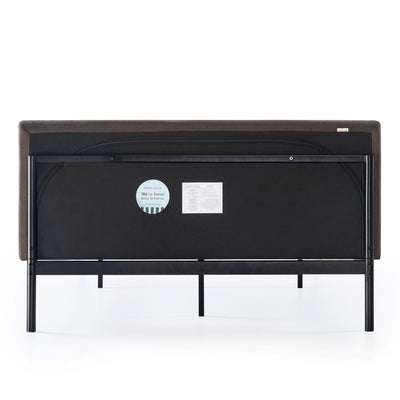 Mellow BREE Metal Platform Bed Frame with Curved Upholstered Backboard(Open Box) - VMInnovations
