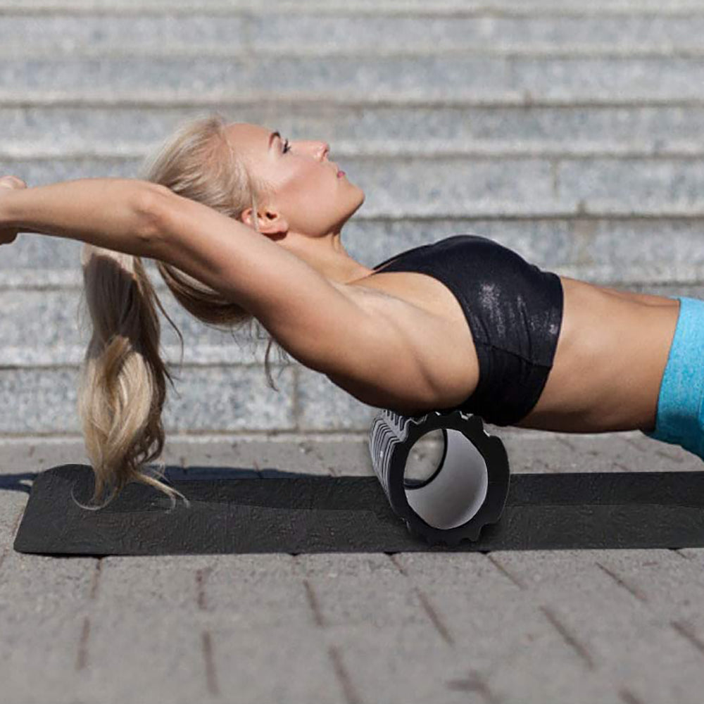HolaHatha High Density Hollow EVA Foam Roller for Muscle Massage Recovery - VMInnovations
