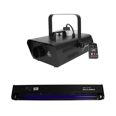 Chauvet DJ Smoke Fog Machine w/Wired Remote w/ American DJ 24" 20W Black Light