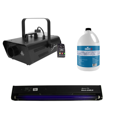 Chauvet DJ Smoke Fog Machine w/ 1 Gal. Fog Smoke Fluid with Black Light Tube