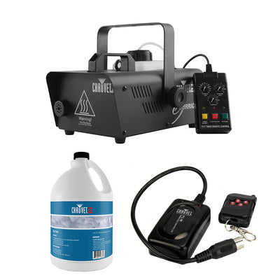 Chauvet DJ Hurricane 1200 Fog Machine w/ 2 Gallon Bottles of Fog Juice & Remote