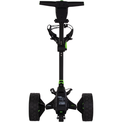 MGI Zip X5 Electric Golf Push Cart Swivel Wheel Caddie with Accessories, Black