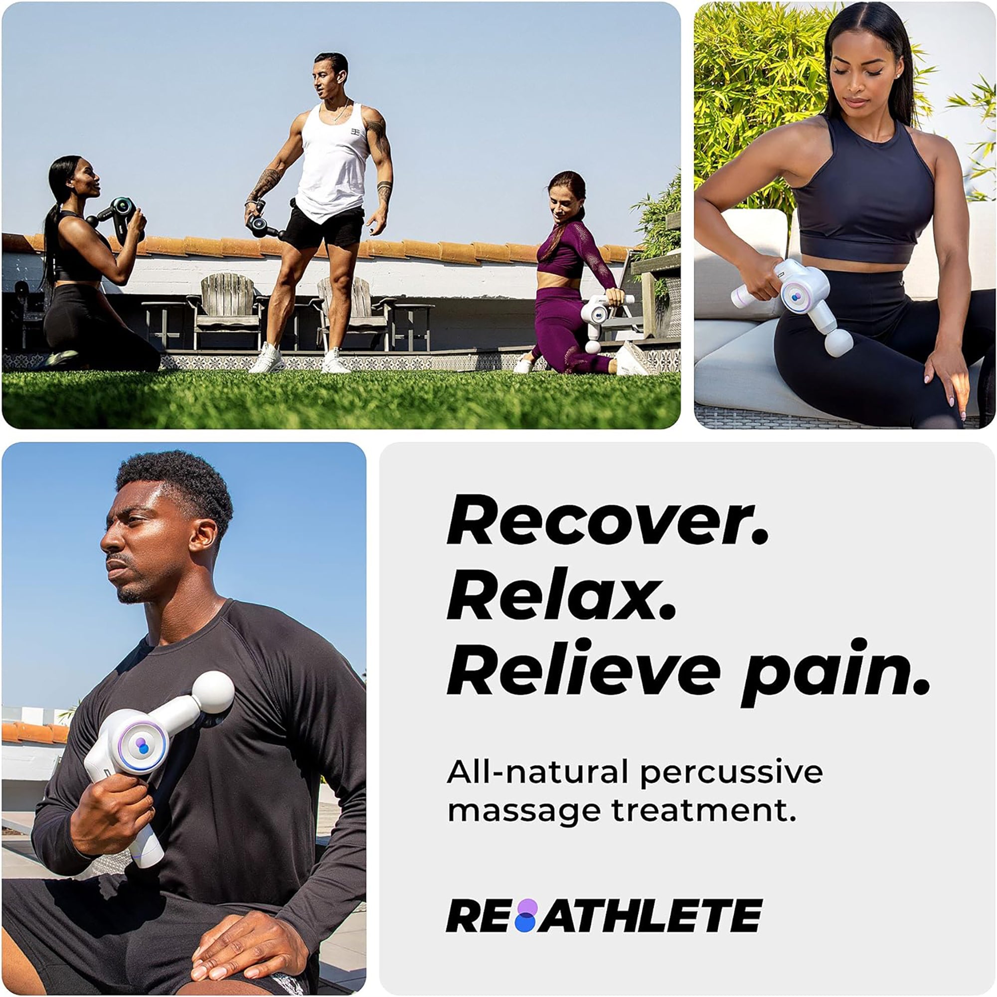 Reathlete Interchangeable Folding Massage Therapy Gun for Athletes (For Parts) - VMInnovations