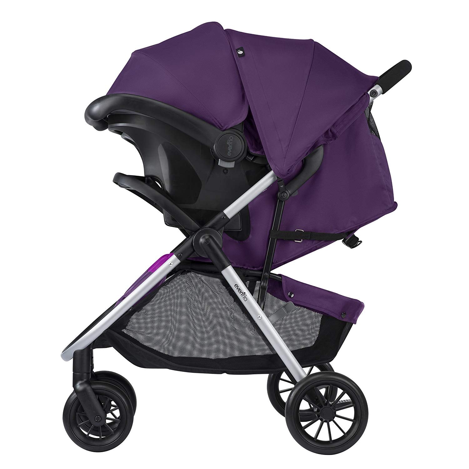 Evenflo Folio Tri Fold All in 1 Baby Travel System, Blackberry (Open Box)