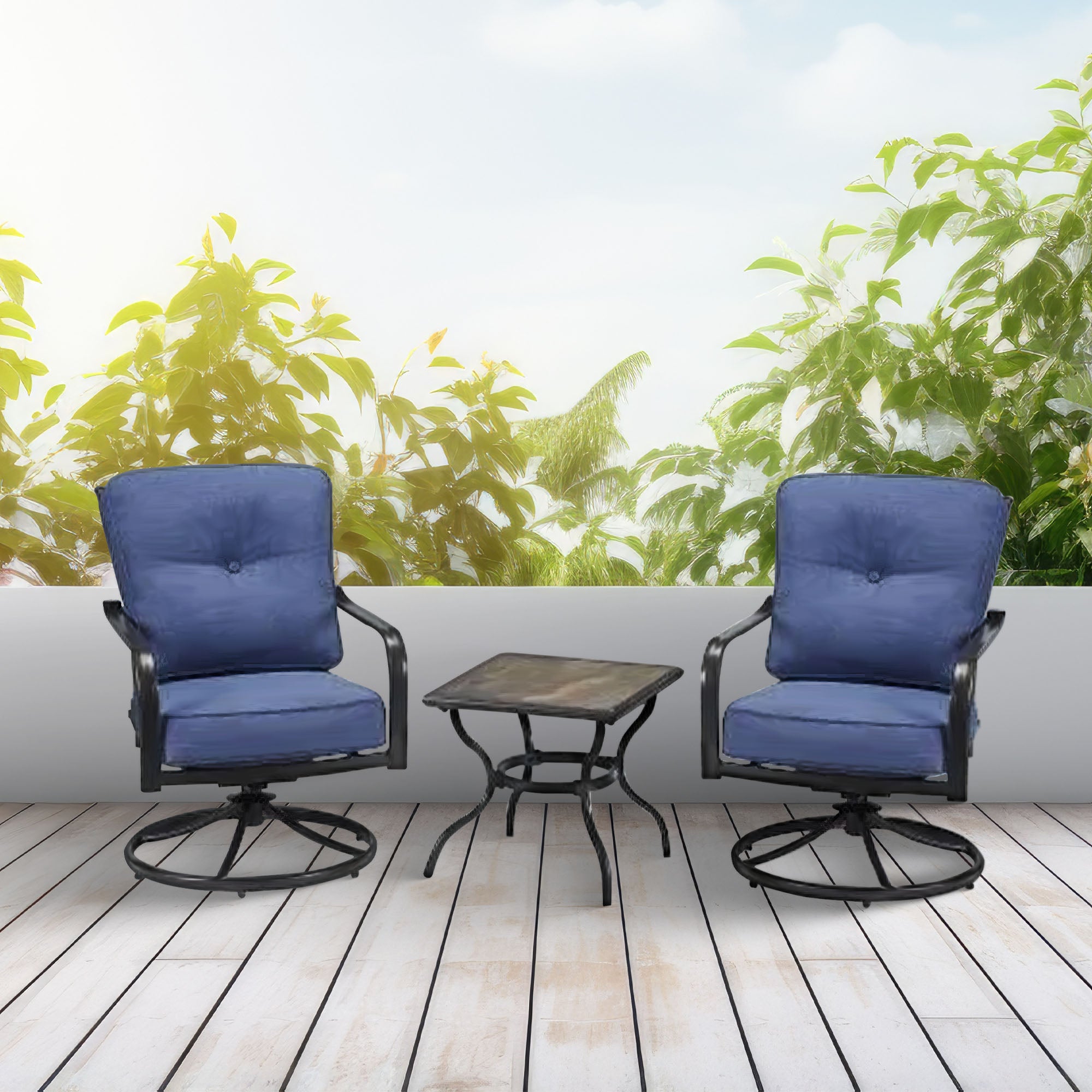 Four Seasons Courtyard Beaumont 3 Piece Deep Seating Patio Chat Set (For Parts) - VMInnovations