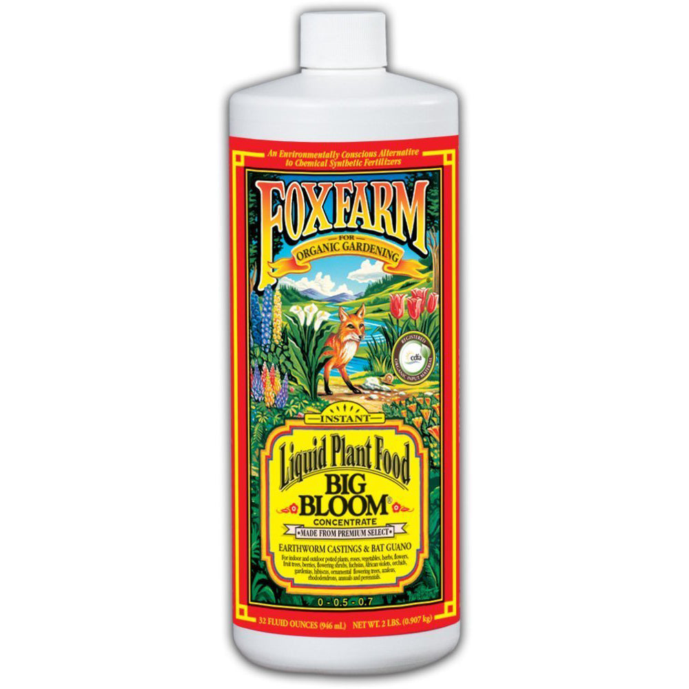 Fox Farm Big Bloom Organic Liquid Plant/Flower Food Concentrate, 1Qt (Open Box)