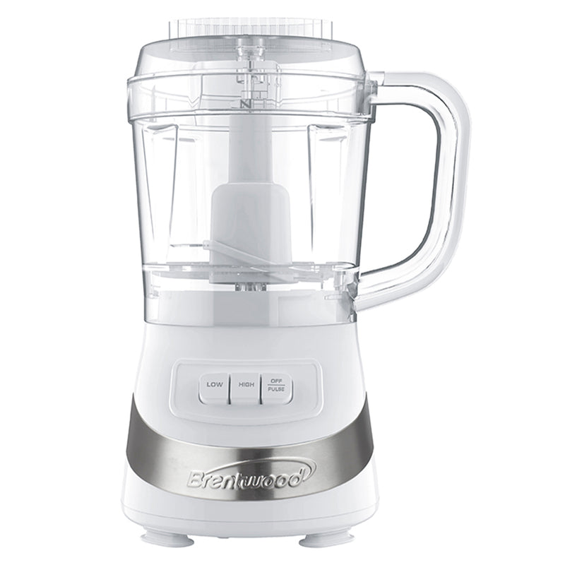 Brentwood FP-549W 3 Cup Kitchen Countertop Food Blender Chopper Processor(Used)
