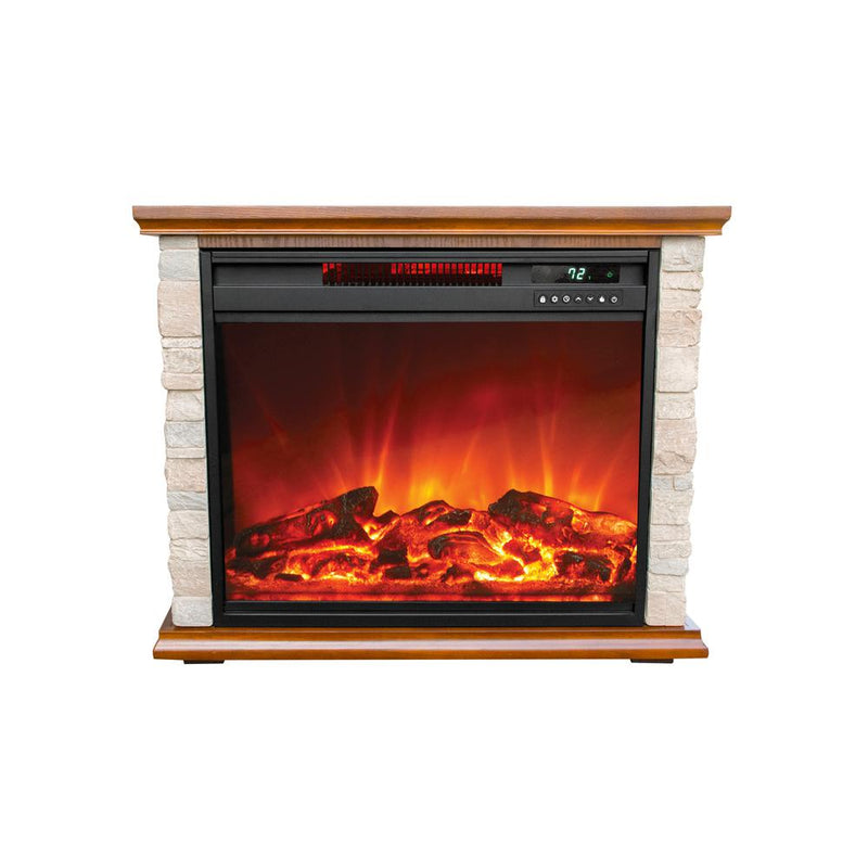LifeSmart 1500 Electric Infrared Quartz Fireplace Heater, Indoor Use (Open Box)