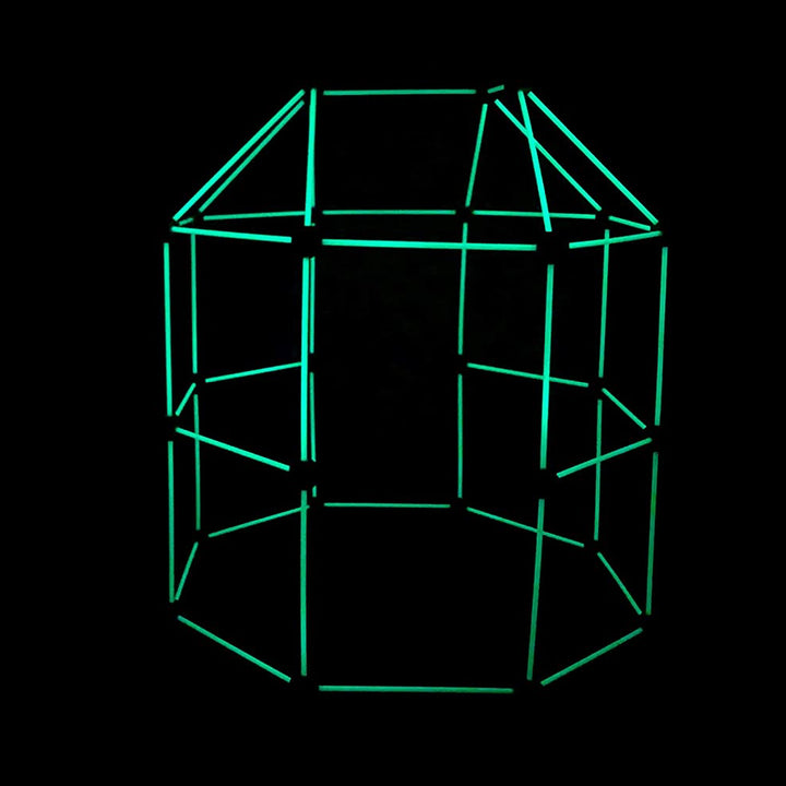 Funphix Glow in the Dark Poles and Balls Fort Play Kit, 77 pieces (Open Box)
