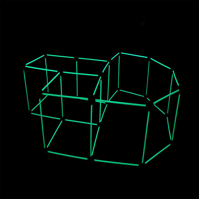 Funphix Glow in the Dark Poles and Balls Fort Play Kit, 77 pieces (Open Box) - VMInnovations