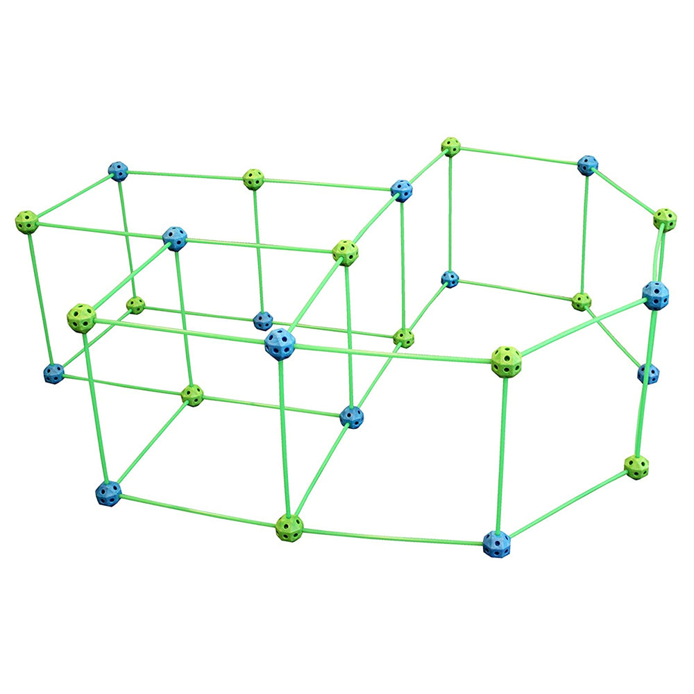 Funphix Glow in the Dark Poles and Balls Fort Play Kit, 77 pieces (Open Box) - VMInnovations