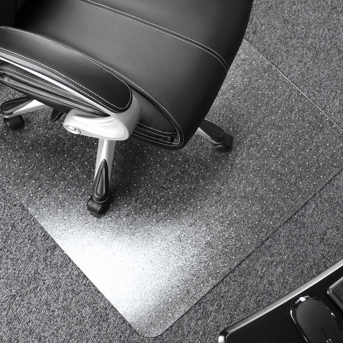 SIDIZ T80 Adjustable Ergonomic Office Desk Chair with Floor Carpet Mat, Gray