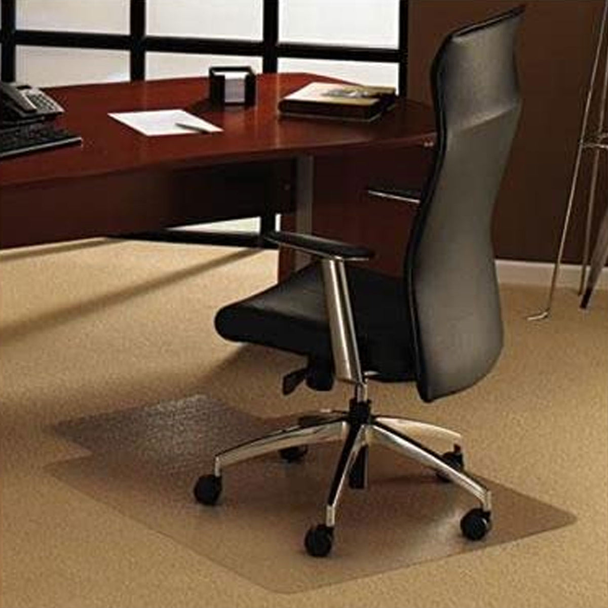 Floortex Solutions Ultimat 48x53 Inch Office Floor Chair Mat with Lip (Open Box)