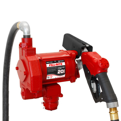 Fill-Rite FR710VB 115V 19 GPM Fuel Transfer Pump with Automatic Nozzle, Red