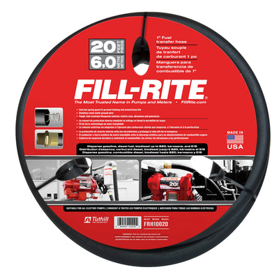 Fill-Rite 1 Inch x 20 Feet Discharge Hose with Auto Nozzle (Green) and Swivel