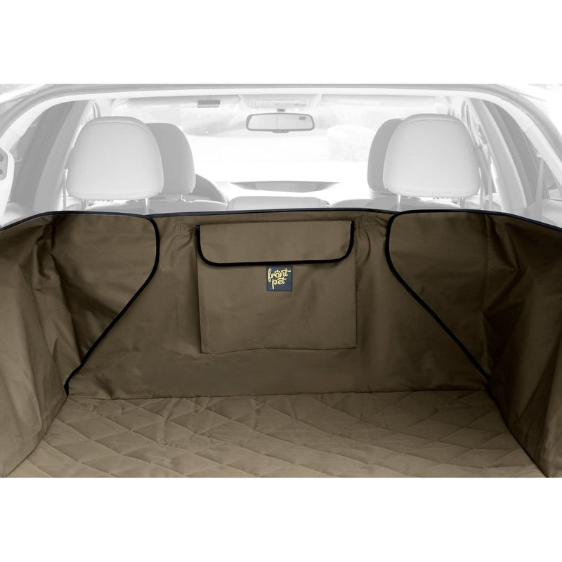 Large Adjustable Padded Quilt Interior SUV Cargo Cover Pet Liner, Tan (Open Box)