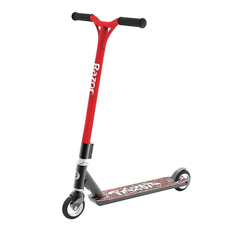 Razor Beast V6 Indoor 2-Wheel Kids Push Ride On Scooter Toy, Black/Red(Open Box)