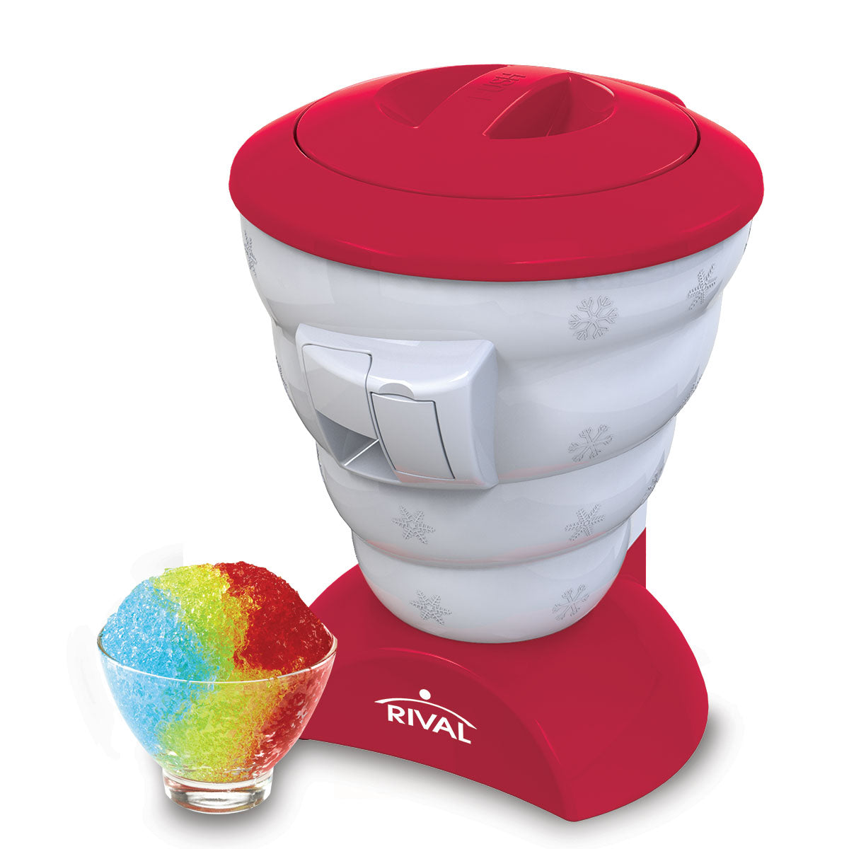 Rival Blizzard Ice Shaver Snow Cone Maker, Red (Certified Refurbished)(Open Box)