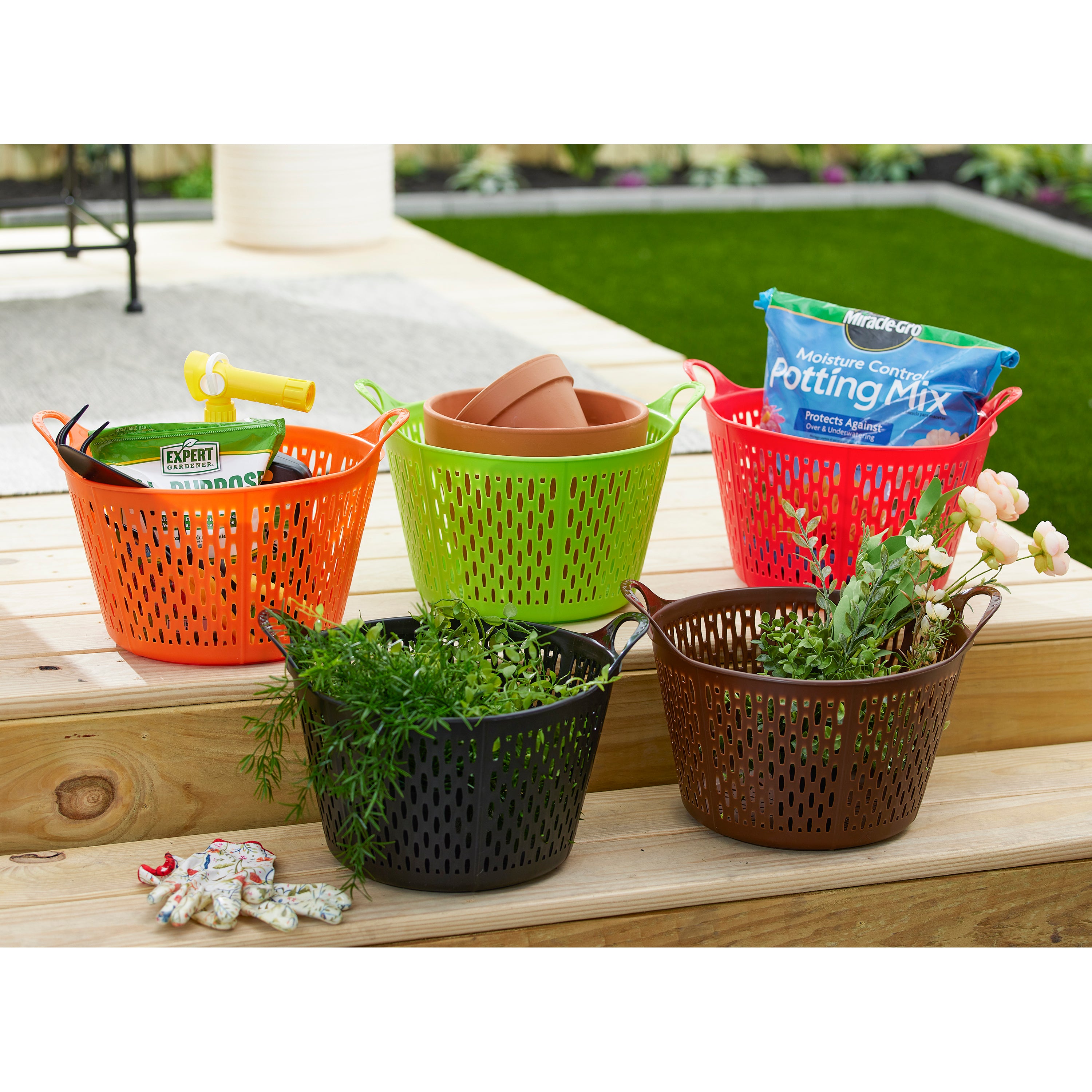 Tuff Stuff Products FSC4-BR 3.75 Gallon Flex Sieve Colander with Handles, Brown