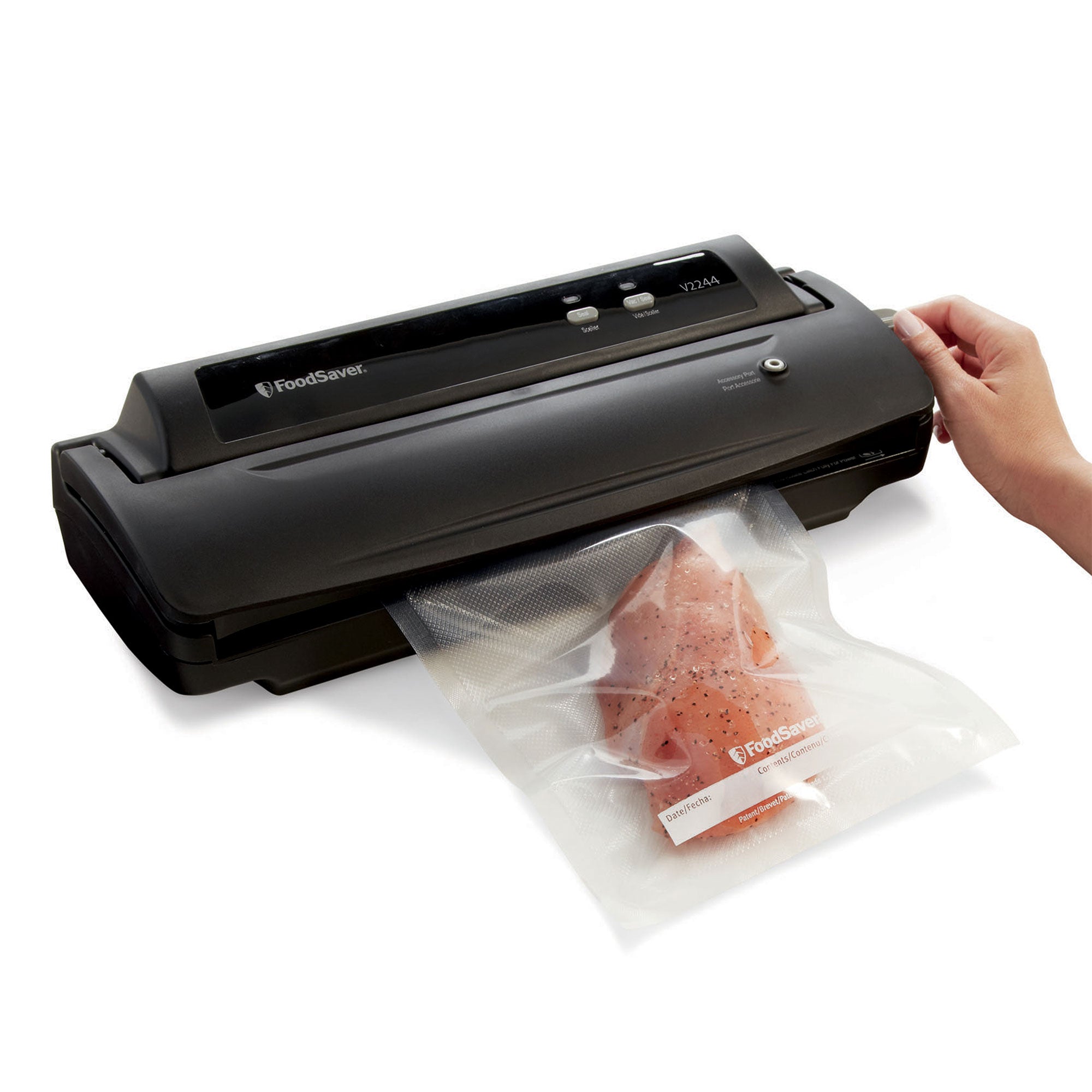 FoodSaver v2244 Vacuum Sealing Food Sealer Saver System with Starter Kit, Black