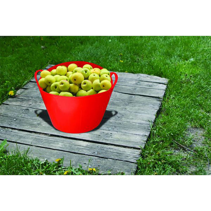 Little Giant 11 GA. Heavy Duty Farm Bucket Rubber Flex Tub w/Handles (3 Pack)