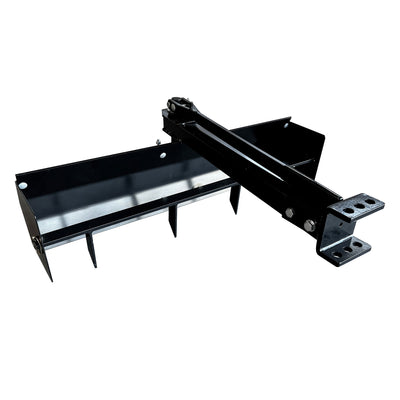 Field Tuff 38 Inch Sleeve Hitch Tow Behind Scraper for Garden and Yard, Black