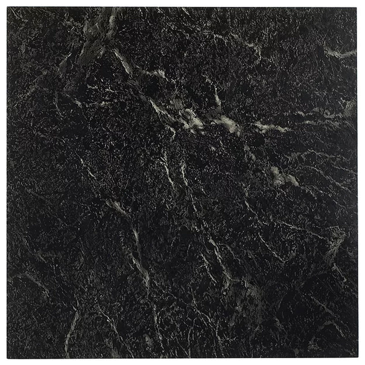 Achim Nexus Peel & Stick Vinyl Floor Tile, Black Marble, 20Pk (Open Box)