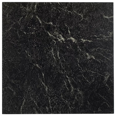 Achim Nexus Peel & Stick Vinyl Floor Tile, Black Marble, 20Pk (Open Box)