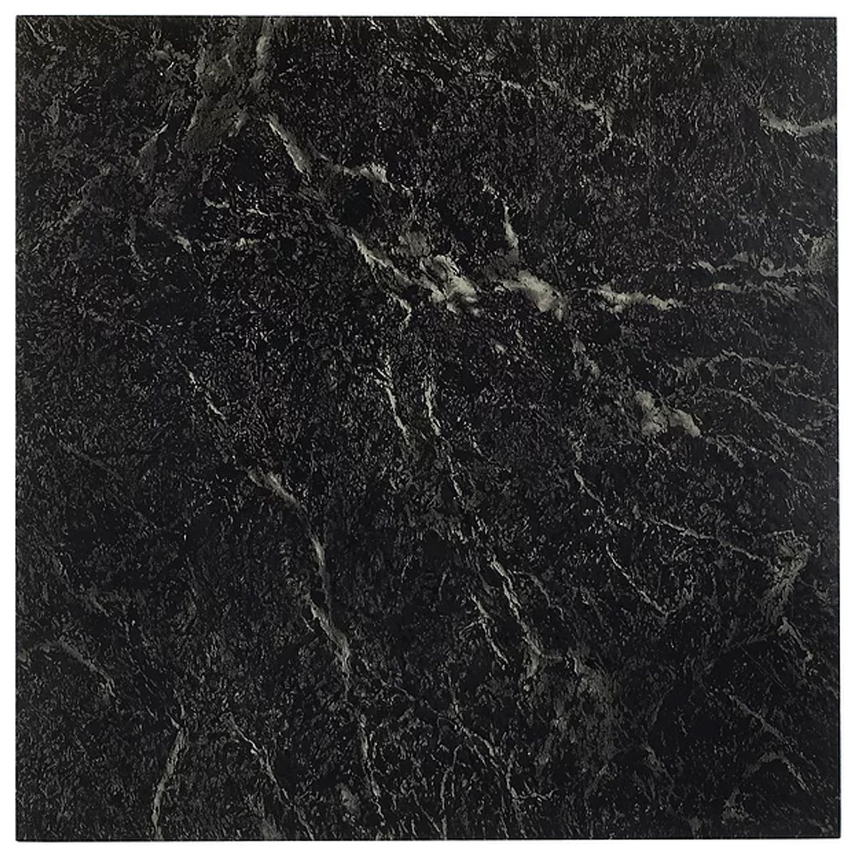 Achim Home Furnishings Nexus Peel & Stick Vinyl Floor Tile, Black Marble, 60Pk