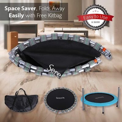 SereneLife 40 Inch Fitness Trampoline with Padded Frame Cover (Open Box) - VMInnovations