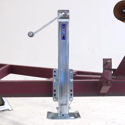 Bolt On 5000 Lb Square & Fixed Mount Trailer Tongue Jack w/ Drop Leg (Open Box) - VMInnovations