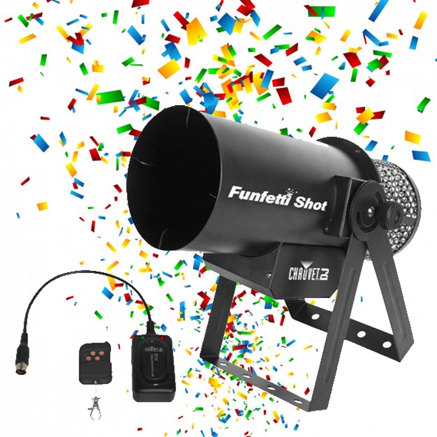 Chauvet DJ FUNFETTI SHOT Professional Party Confetti Cannon Launcher w/ Remote - VMInnovations