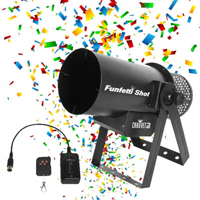 Chauvet DJ FUNFETTI SHOT Professional Party Confetti Cannon Launcher w/ Remote - VMInnovations