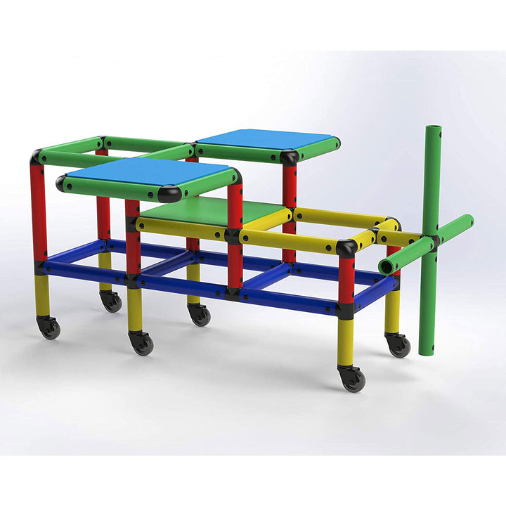 Funphix Construction Kid Toy Set STEM Learning Play Structure w/ Wheels (Used)