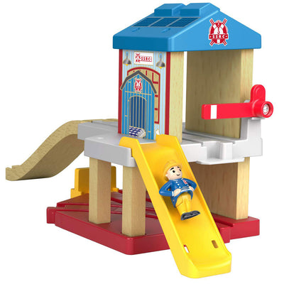 Thomas & Friends FVD12 Wooden SSRC Rescue Firehouse Thomas the Tank Engine, Red
