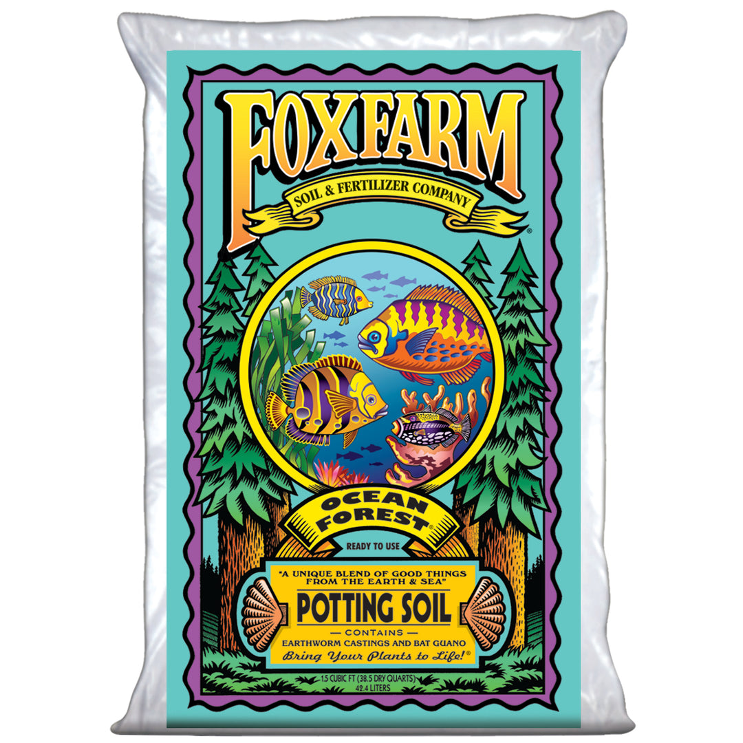 FoxFarm FX14000 Ocean Forest Plant Garden Potting Soil Mix 1.5 cu ft (8 Pack)