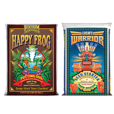 FoxFarm FX1402+FX14047 Light Warrior Seed Germinator & Happy Frog Plant Soil Mix