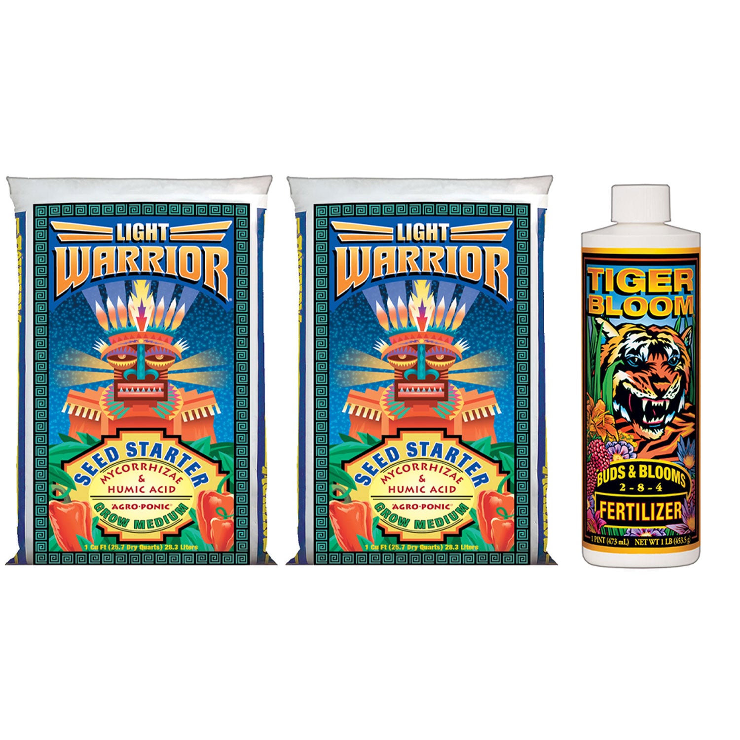 FoxFarm Light Warrior Soilless Seed Germinator Starter + Liquid Plant Fertilizer - VMInnovations