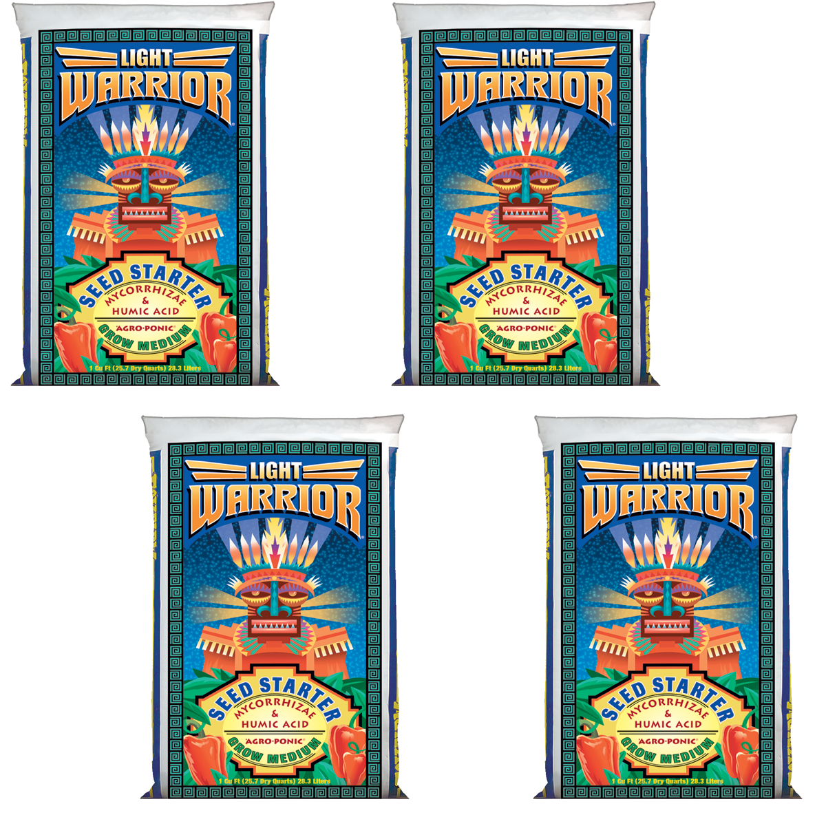 FoxFarm FX14023 Light Warrior Soilless Seed Germinator Starter Mix, 26 Quart (4) - VMInnovations