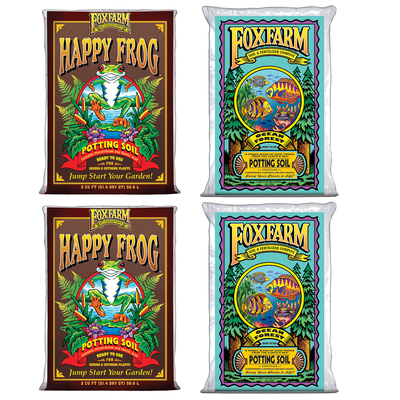 FoxFarm Ocean Forest Garden Soil Mix (2) + Happy Frog Organic Potting Soil (2) - VMInnovations