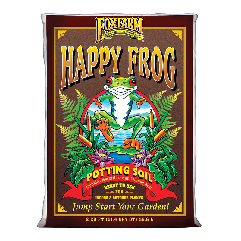 Foxfarm pH Adjusted Happy Frog Potting Soil Mix 2 Cubic Feet Bag (16 Pack)